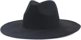 Women Fedora Hat 9.5Cm Wide Brim Suede Shaped Men Panama Jazz Hat Wedding Decoration Dress Cap